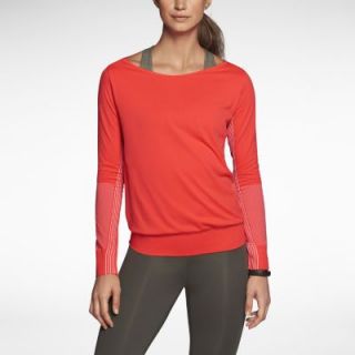 Nike Dri FIT Knit Epic Crew Womens Training Shirt   Laser Crimson
