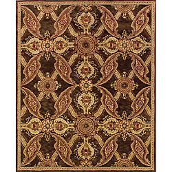 Evan Brown And Rust Transitional Area Rug (5 X 83)