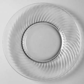 Anchor Hocking Spiral Clear Luncheon Plate   Clear, Depression Glass