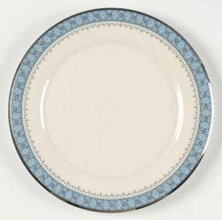 Gorham Kingsbury Salad Plate, Fine China Dinnerware   Blue Band W/ Black&White F