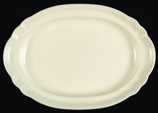 Pfaltzgraff Gazebo White 14 Oval Serving Platter, Fine China Dinnerware   All W