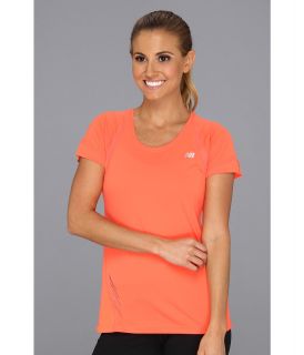 New Balance Impact Short Sleeve Top Womens Short Sleeve Pullover (Red)