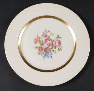 Haviland Kenmore Luncheon Plate, Fine China Dinnerware   Ny, Wide Inner Gold  Ve