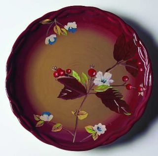 Tracy Porter Henna Dinner Plate, Fine China Dinnerware   Blue/White Flowers,Red