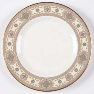Royal Doulton Longwood Bread & Butter Plate, Fine China Dinnerware   Peach, Gree
