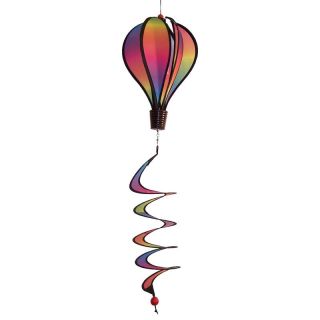 In the Breeze Mini Rainbow Blended Hot Air Balloon Wind Spinner Multicolor  