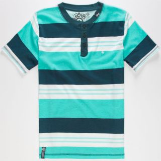 Boys Henley Teal Blue In Sizes Large, Small, Medium, X Large For Women 2404