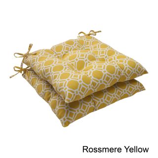 Pillow Perfect Rossmere Outdoor Tufted Seat Cushions (set Of 2)