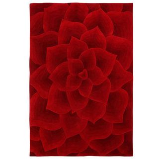 Nuloom Handmade Bold Floral Wool Rug (36 X 56) (RedPattern FloralTip We recommend the use of a non skid pad to keep the rug in place on smooth surfaces.All rug sizes are approximate. Due to the difference of monitor colors, some rug colors may vary slig