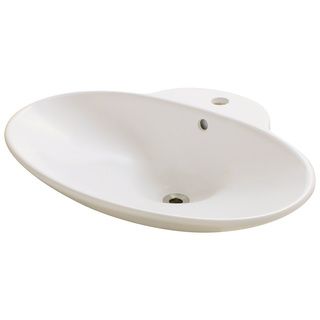 Polaris Sinks P062vb Bisque Porcelain Vessel Sink