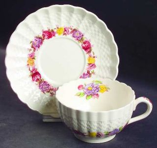 Spode Rose Briar Footed Cup & Saucer Set, Fine China Dinnerware   Chelsea Wicker