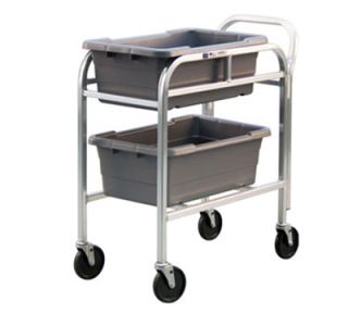 New Age Lug Dolly w/ Handle, (2)8.5x16x25 in Lug Capacity & 5 in Casters, Aluminum
