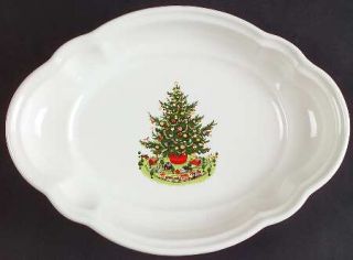Pfaltzgraff Christmas Heritage Relish, Fine China Dinnerware   Multisided,Christ