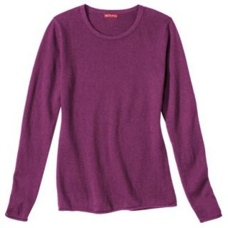 Merona Womens Cashmere Blend Crewneck Pullover Sweater   Plum   XL