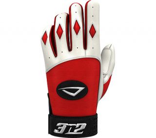 3N2 Batting Gloves   White/Red Gloves
