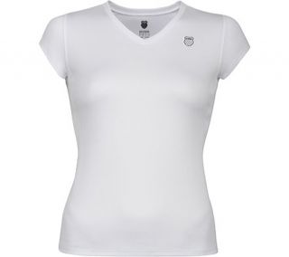 Womens K Swiss Accomplish Top   White/White Athletic Apparel