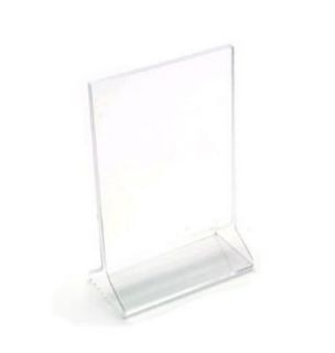 Cal Mil Displayettes Card Holder, 4 1/2 in x 6 1/2 in H, Standard, Clear Acrylic