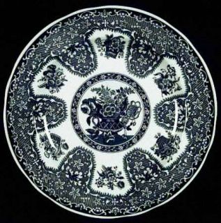 Spode Archive Collection Black Luncheon Plate, Fine China Dinnerware   Black Flo