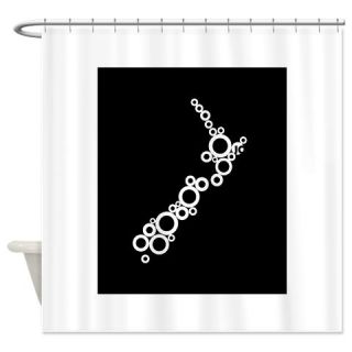  NZ Bubble Map Shower Curtain  Use code FREECART at Checkout