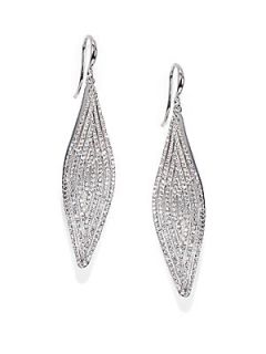 Adriana Orsini Pave Crystal Marquis Twist Drop Earrings/Silvertone   Silver