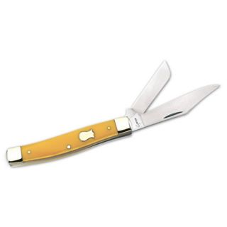 Boker Plus Small Yellow Stockman Knife (YellowBlade materials Stainless steelHandle materials Synthetic Blade length 3.25 inchesHandle length 1.25 inches Weight 0.25 poundDimensions 1.5 inches wide x 4.5 inches longBefore purchasing this product, pl