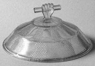 OHara Glass Hand Lid for Sugar Bowl   #90,Pressed Glass,Hand/Criss Cross