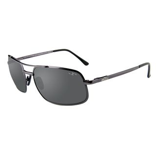 Xezo Mens Air Commando Grey Metallic Titanium Polarized Sunglasses