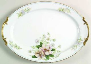 Grace Rochelle 16 Oval Serving Platter, Fine China Dinnerware   Pink/Yellow Flo