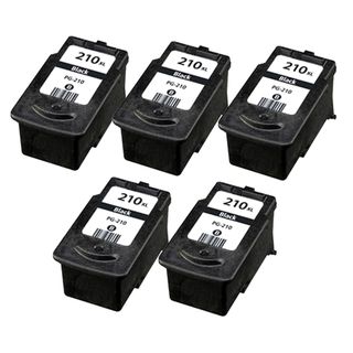 Canon Pg 210 Black Remanufactured Inkjet Cartridge (pack Of 5) (BlackPrint yield 220 pages at 5 percent coverageNon refillableModel NL 5x Canon PG 210 BlackWarning California residents only, please note per Proposition 65, this product may contain one 