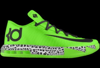 KD VI iD Custom Kids Basketball Shoes (3.5y 6y)   Green