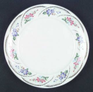 Oscar De La Renta Amelia Dinner Plate, Fine China Dinnerware   Florals, Gold Lin