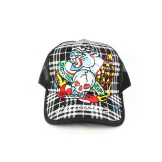 Faddism Unisex Black Skull And Leopard Baseball Cap (One size fits allDetailed fabric lining with skull design 80 percent cotton/ 20 percent polyesterSize One size fits allDetailed fabric lining with skull design)