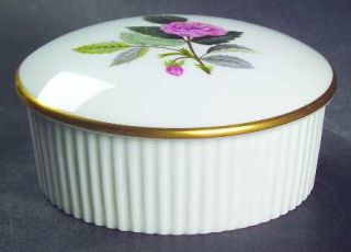 Wedgwood Hathaway Rose 3 Round Box with Lid, Fine China Dinnerware   Pink Roses