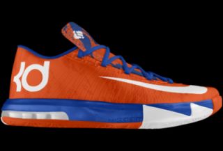 KD VI SPRAY CAMO iD Custom Kids Basketball Shoes (3.5y 6y)   Orange