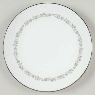 Kenmark Meadowbrook Salad Plate, Fine China Dinnerware   Gray/Brown Flowe    Rs,