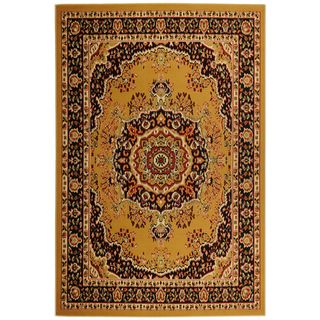 Paterson Collection Oriental Medallion Gold Area Rug (5 X 7)