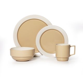 Pfaltzgraff Hudson Tan 16 piece Dinnerware Set