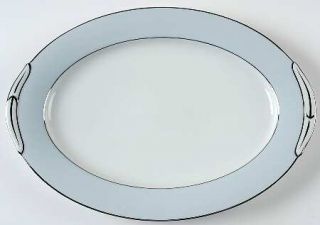 Noritake Bluedale 13 Oval Serving Platter, Fine China Dinnerware   Light Blue B