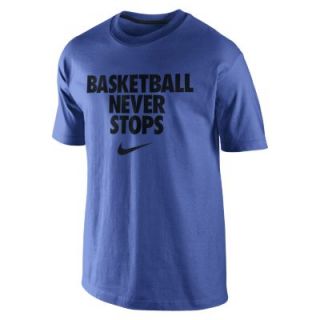 Nike Basketball Never Stops Mens T Shirt   Game Royal