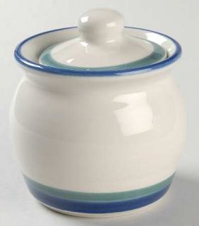 Pfaltzgraff Northwinds Sugar Bowl & Lid, Fine China Dinnerware   Stoneware, Blue