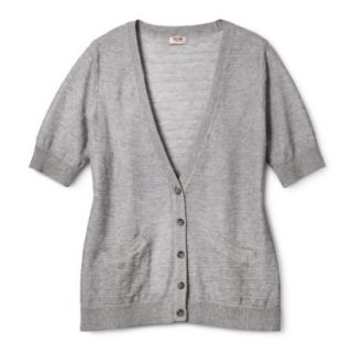 Mossimo Supply Co. Juniors Plus Size Short Sleeve Cardigan   Light Gray 2X