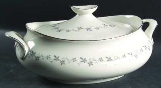 Royal Doulton Cadence Oval Covered Vegetable, Fine China Dinnerware   Band Of Gr