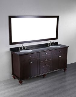 Bosconi SB261 Bathroom Vanity, 73 Contemporary Double Vanity Brown