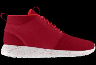 Nike Roshe Run Mid Premium iD Custom Mens Shoes   Red
