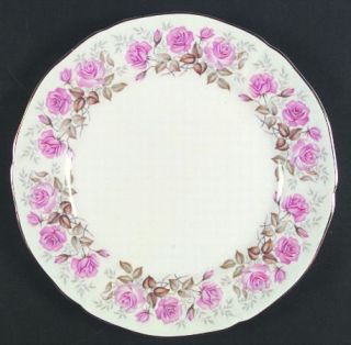 Adderley Devonshire Roses Dinner Plate, Fine China Dinnerware   All Pink Roses,G