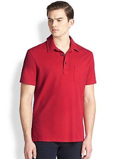 Ralph Lauren Black Label Refined Stretch Mesh Polo   Red