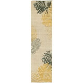 Leaves Yellow Outdoor Runner (111 X 76)