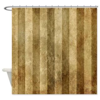  Vintage Tan and Beige Stripes Shower Curtain  Use code FREECART at Checkout
