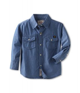 Lucky Brand Kids Malibu Long Sleeve Chambray Shirt Boys Long Sleeve Button Up (Blue)