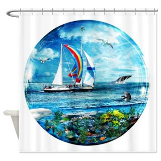  Big Blue Ocean Bubble Natures Shower Curtain  Use code FREECART at Checkout